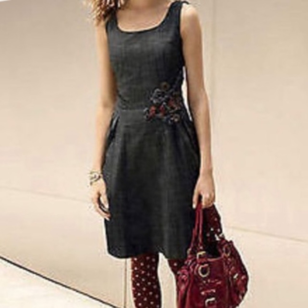 Anthropologie Tabitha Ferrous denim dress sz 8
